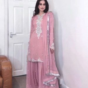 Collections Tharvi Rosé Elegance Sharara Set