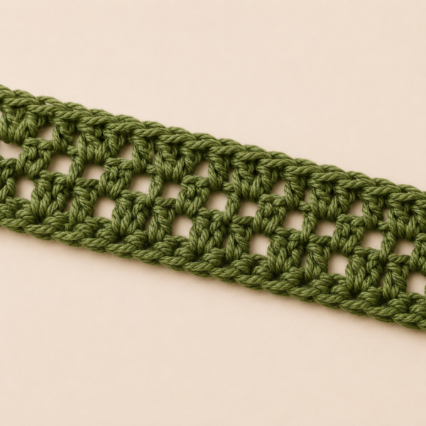 Olive Leaf Crochet Belt | Handcrafted Boho Accessory by Tharvi