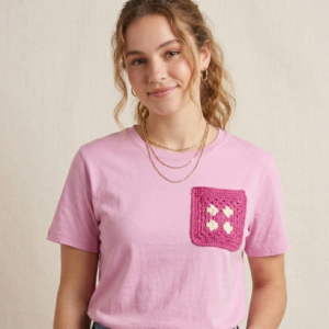 Crochet Pocket T-Shirt
