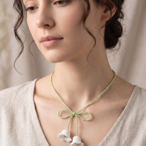 Tharvi Lily of the Valley Crochet Necklace – Multi-Purpose Flower Jeans Belt 🍃