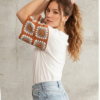 Tharvi Stunning Crochet T-Shirt with Handmade Sleeves